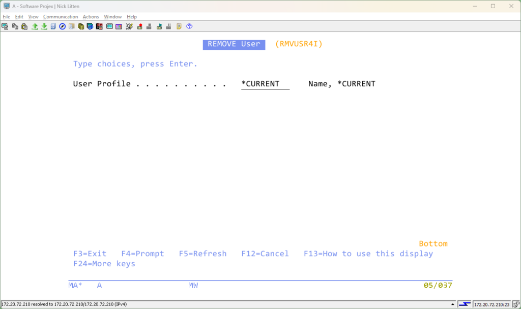 RMVUSR4i-Remove-user-for-IBM-i