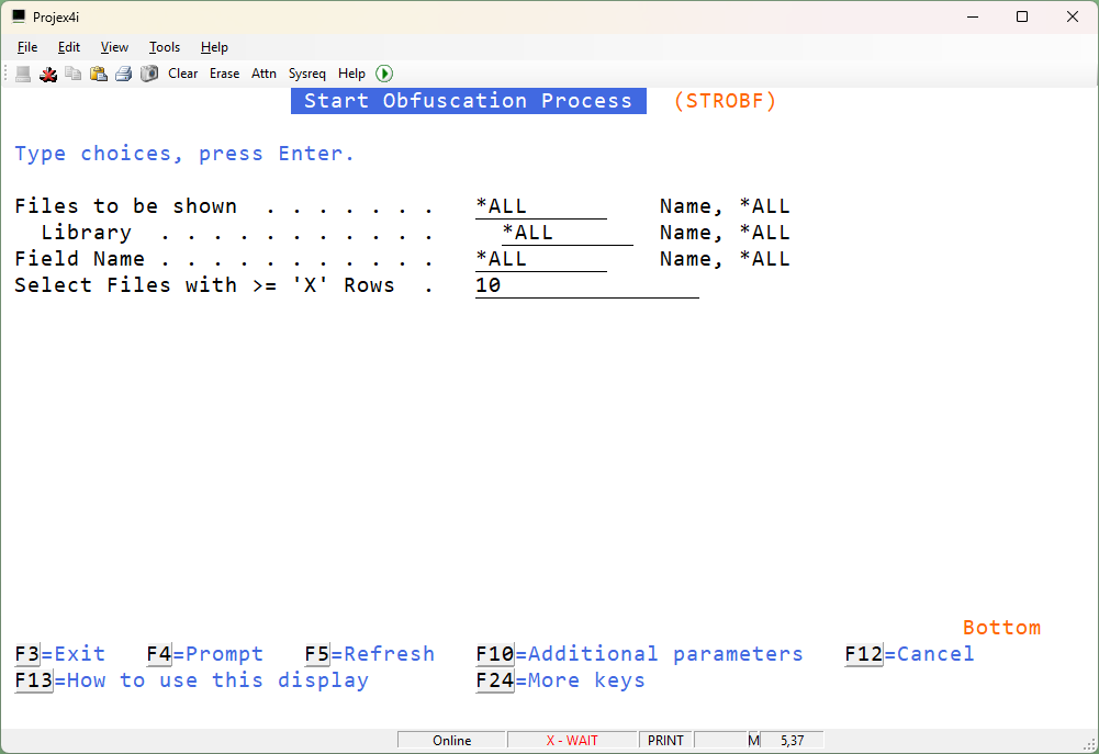 STROBF - Start Obfuscation Process